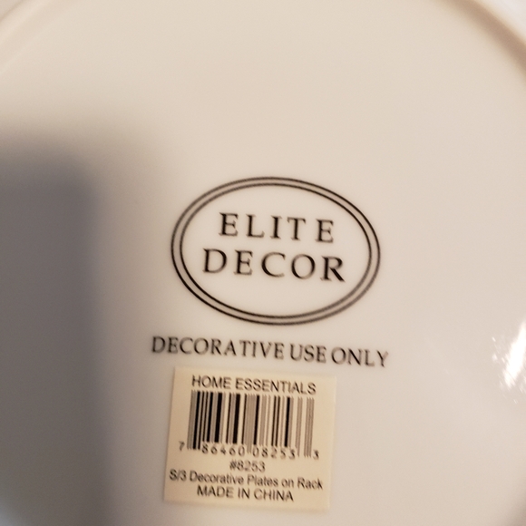 Set of 3 Decor plates by Elite Decor - Picture 6 of 6